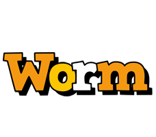 Worm cartoon logo