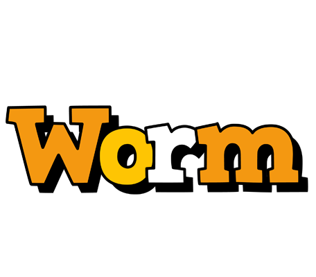 Worm cartoon logo