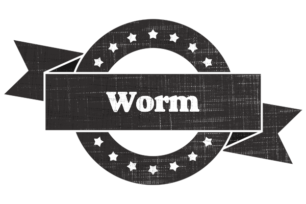 Worm grunge logo
