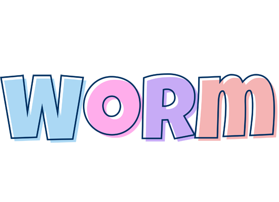Worm pastel logo