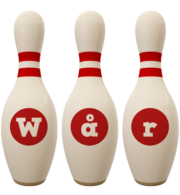 Wår bowling-pin logo