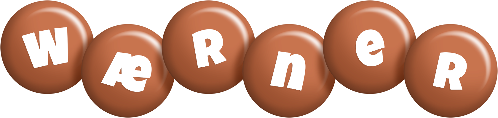 Wærner candy-brown logo