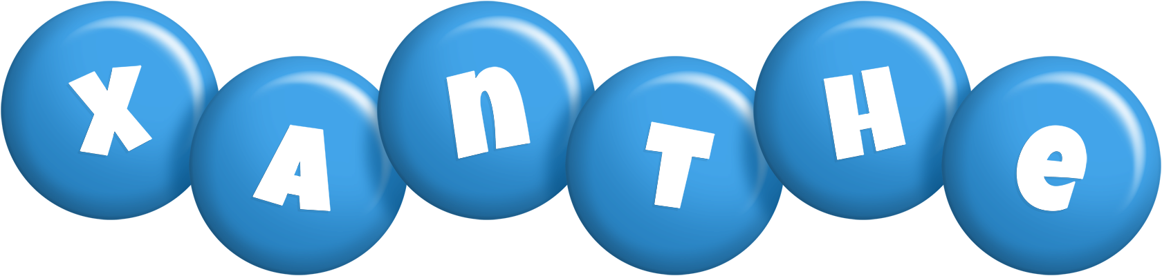 Xanthe candy-blue logo
