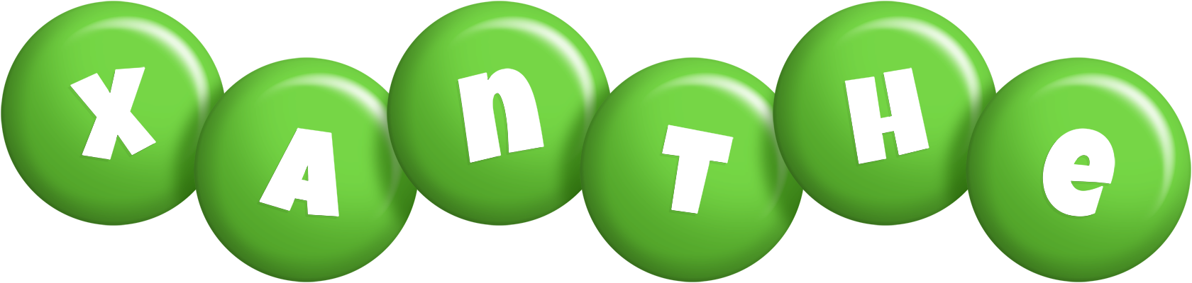Xanthe candy-green logo