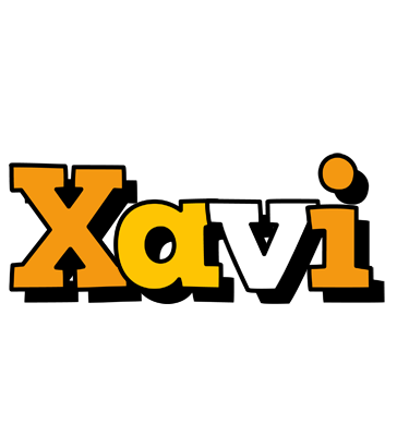 Xavi cartoon logo