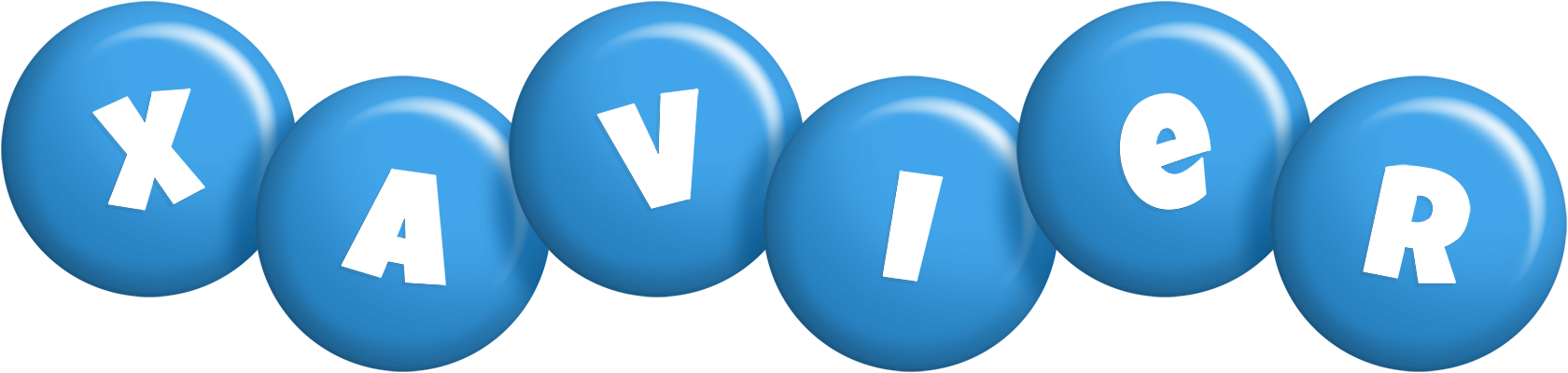 Xavier candy-blue logo