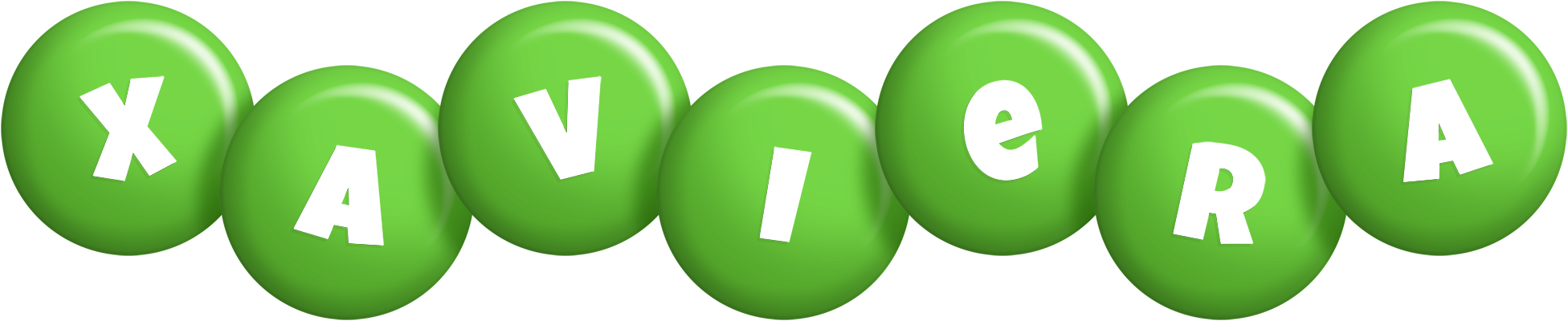 Xaviera candy-green logo