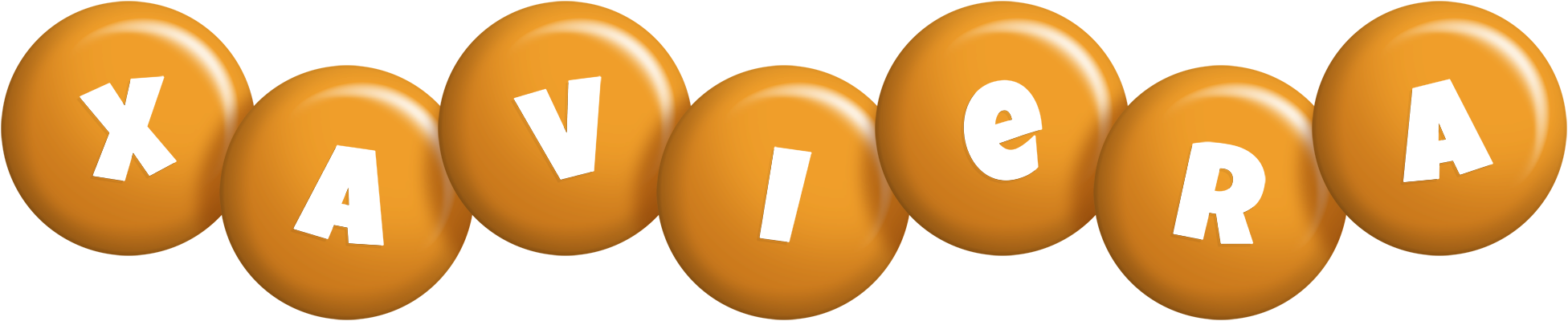 Xaviera candy-orange logo