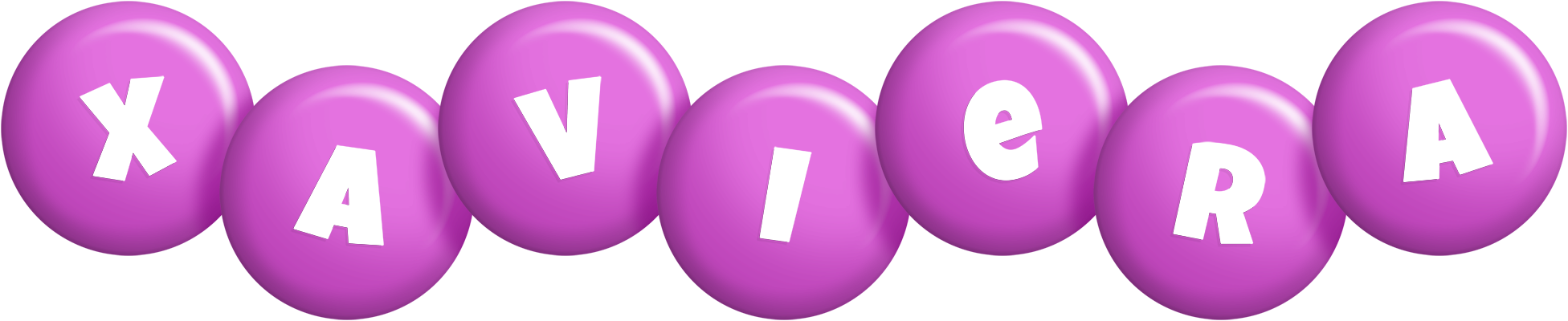 Xaviera candy-purple logo