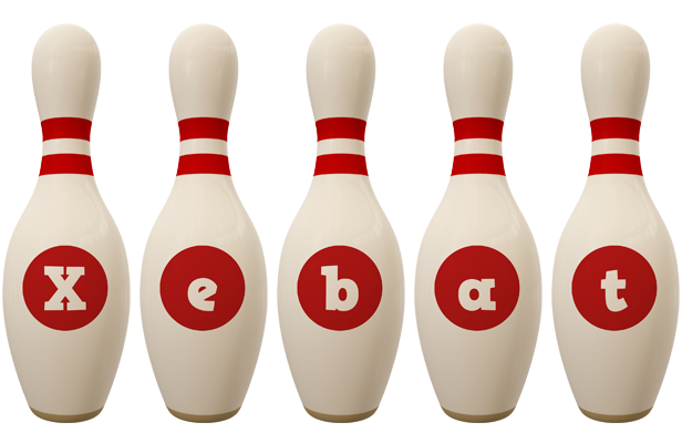 Xebat bowling-pin logo