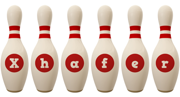 Xhafer bowling-pin logo