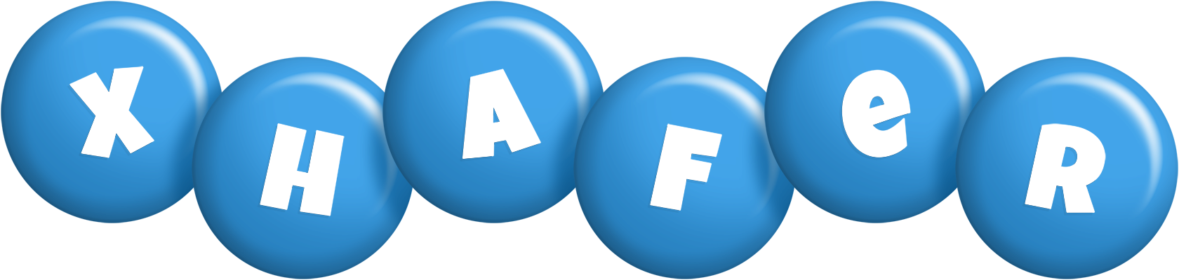 Xhafer candy-blue logo