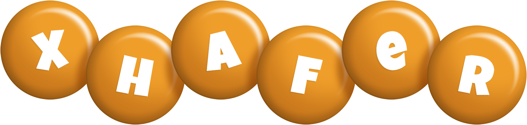 Xhafer candy-orange logo