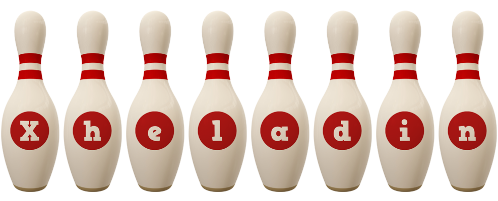 Xheladin bowling-pin logo