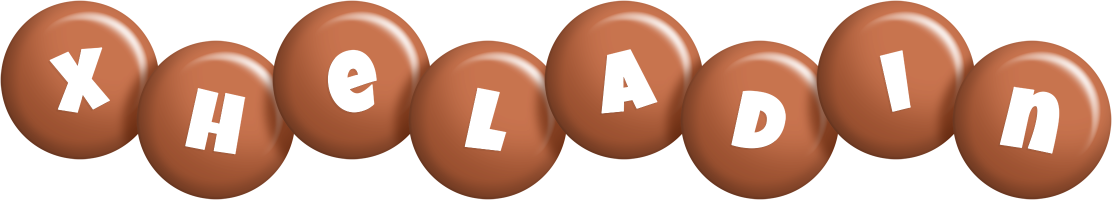 Xheladin candy-brown logo