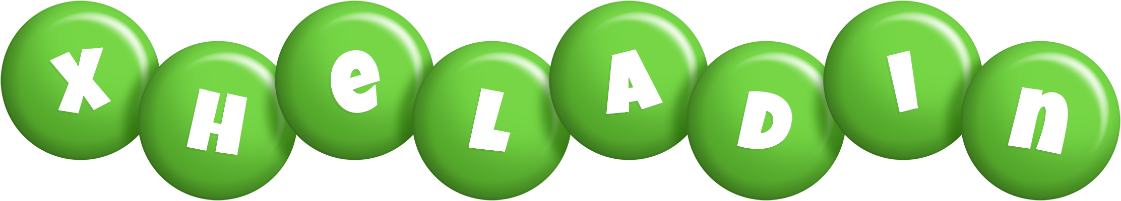 Xheladin candy-green logo