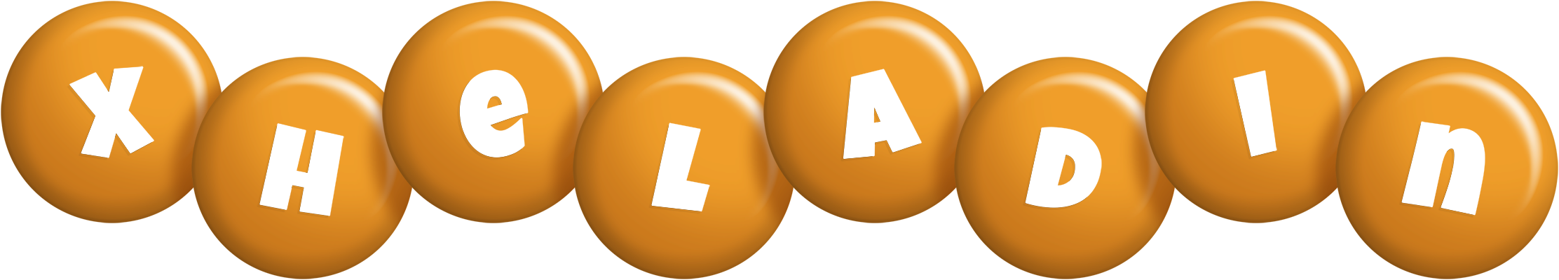Xheladin candy-orange logo