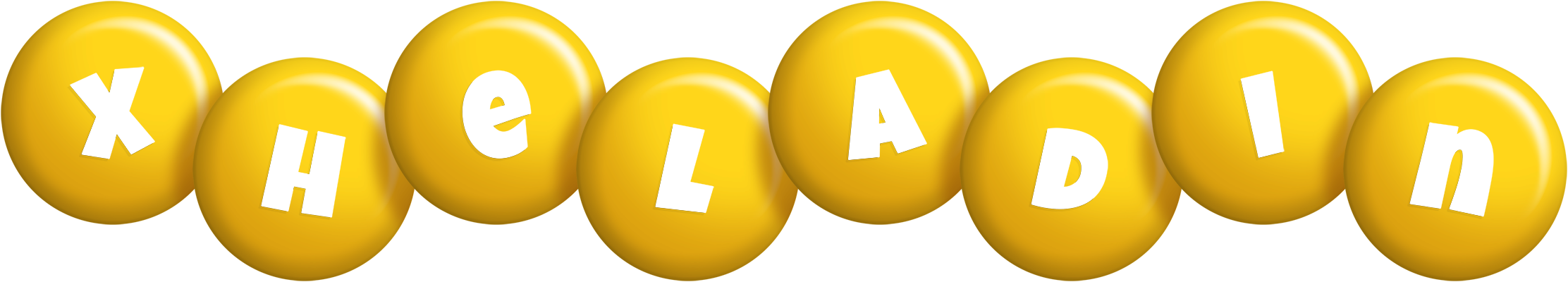Xheladin candy-yellow logo