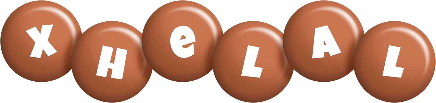Xhelal candy-brown logo
