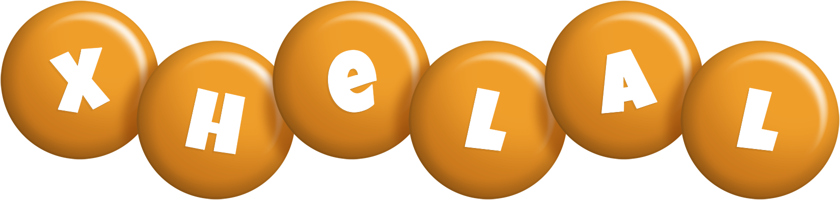 Xhelal candy-orange logo