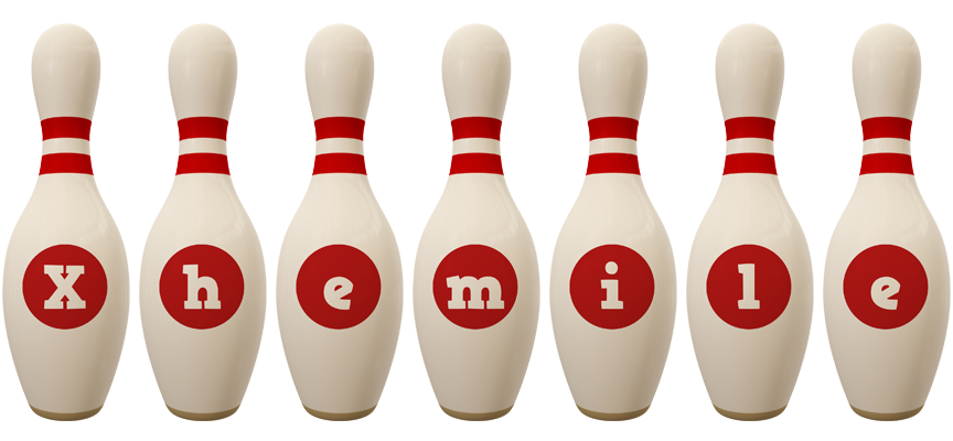 Xhemile bowling-pin logo