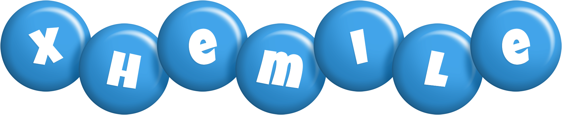 Xhemile candy-blue logo
