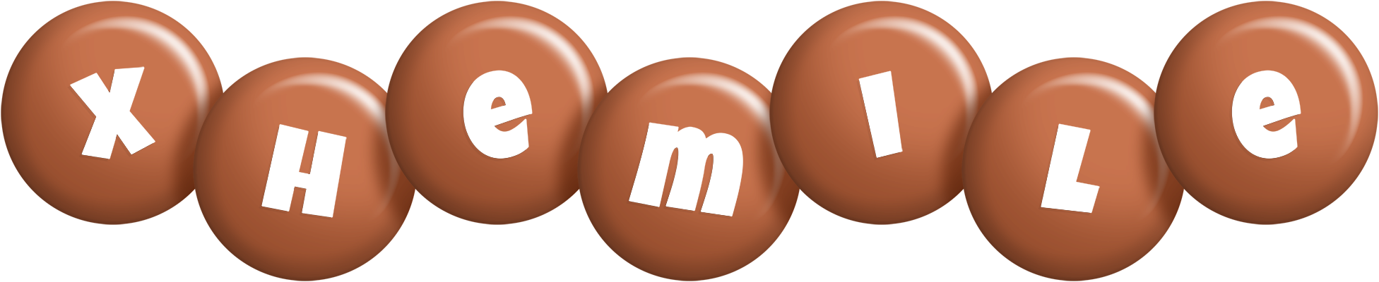 Xhemile candy-brown logo