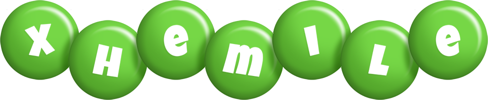 Xhemile candy-green logo