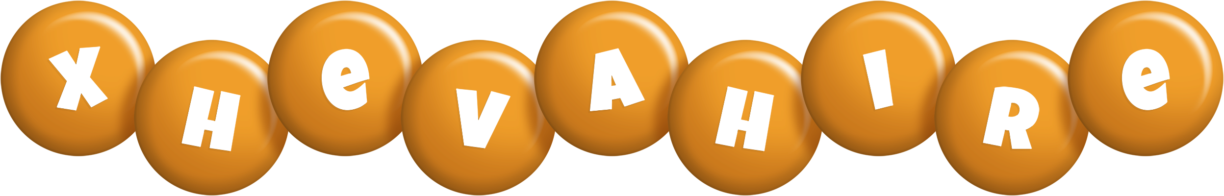 Xhevahire candy-orange logo