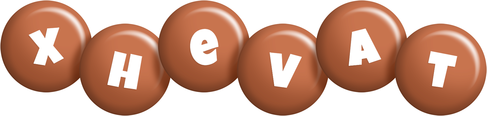 Xhevat candy-brown logo