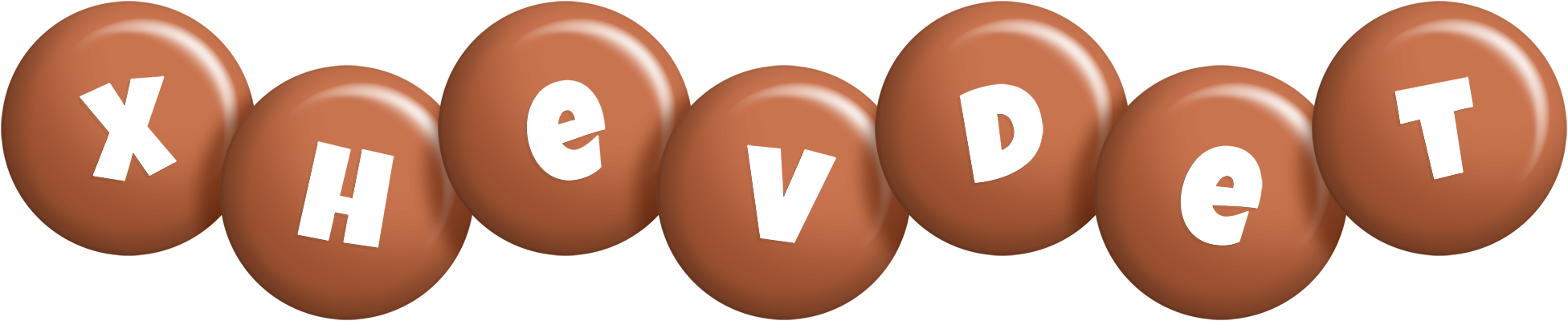 Xhevdet candy-brown logo
