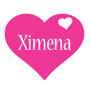 Ximena love-heart logo