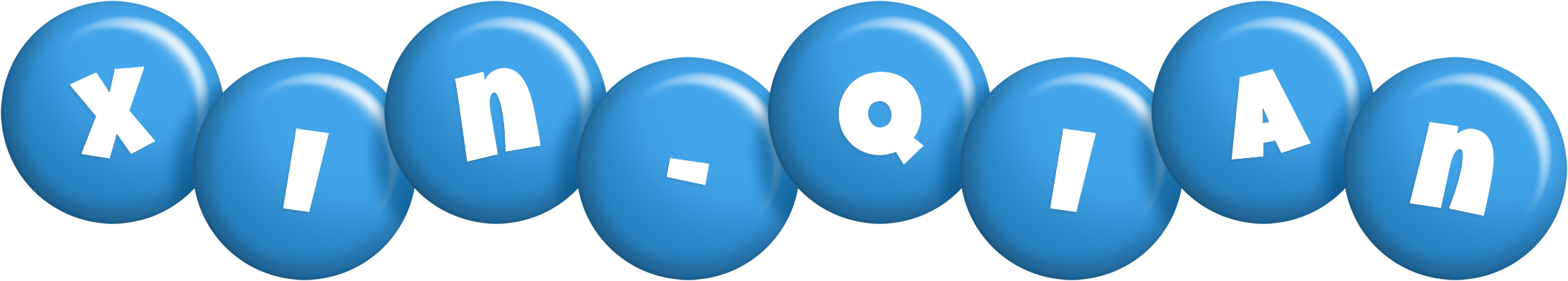 Xin-Qian candy-blue logo