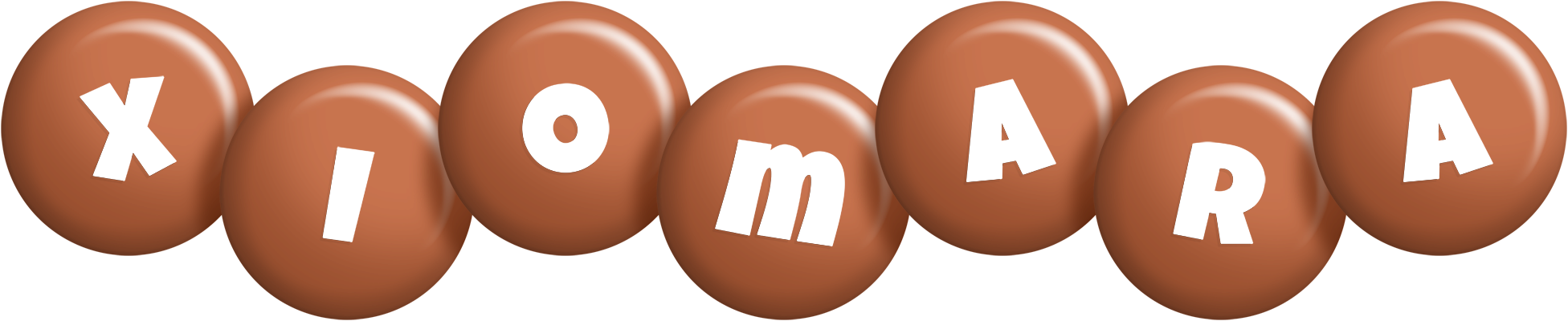 Xiomara candy-brown logo
