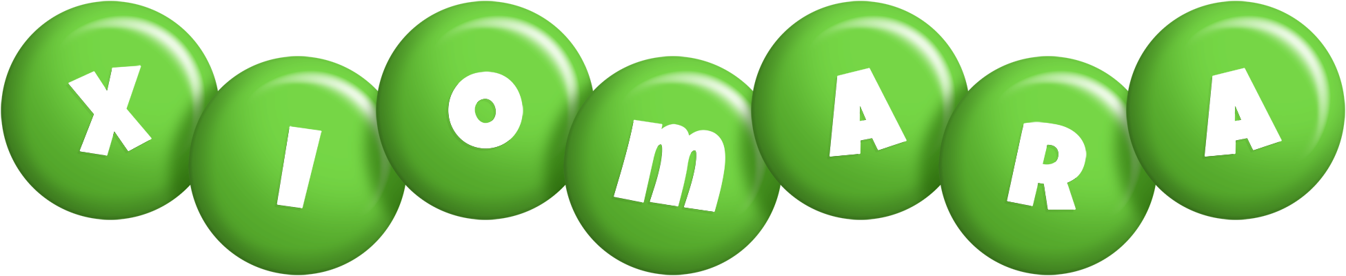 Xiomara candy-green logo