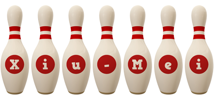 Xiu-Mei bowling-pin logo