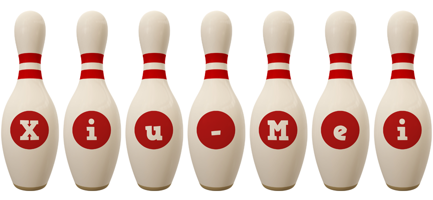 Xiu-Mei bowling-pin logo
