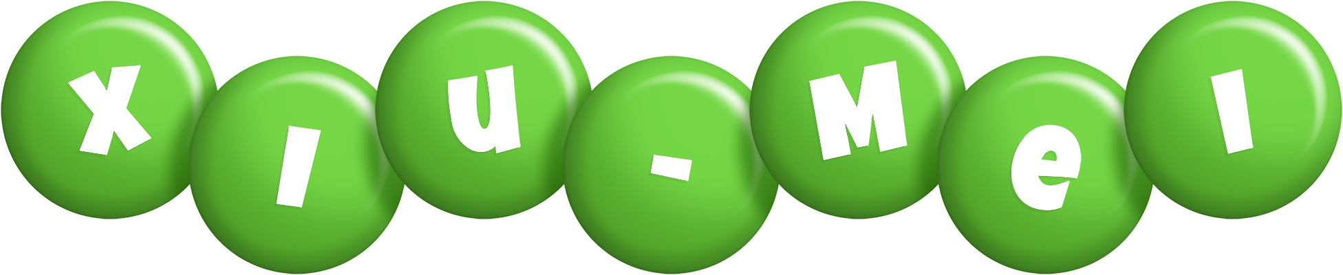Xiu-Mei candy-green logo