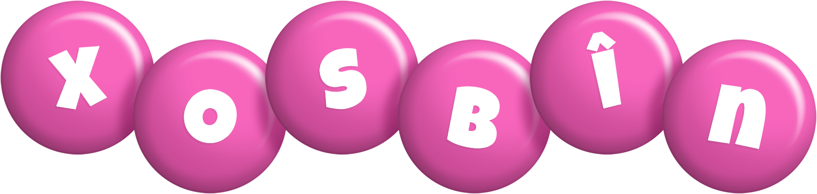 Xosbîn candy-pink logo