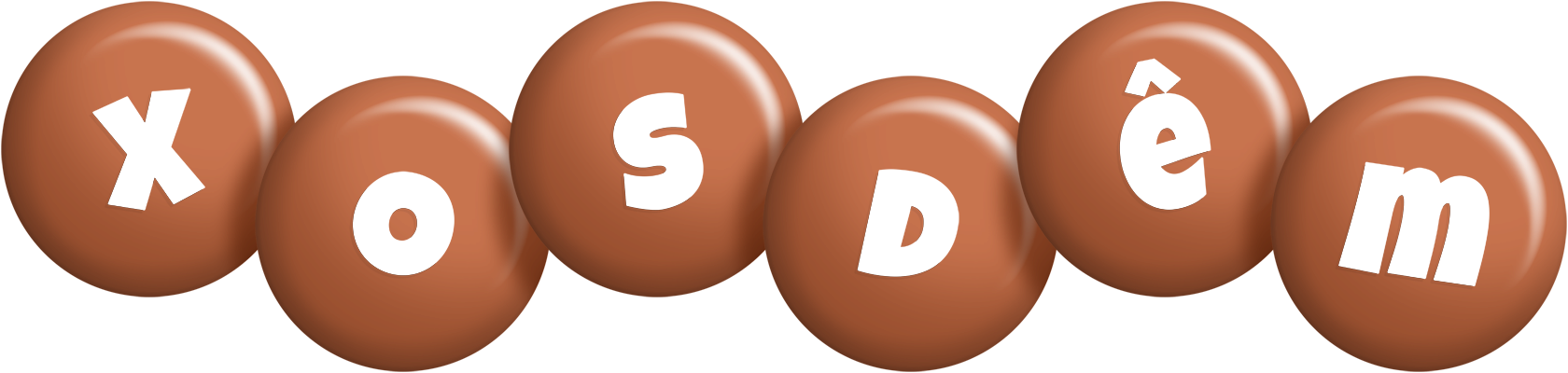 Xosdêm candy-brown logo