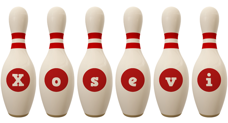 Xosevi bowling-pin logo