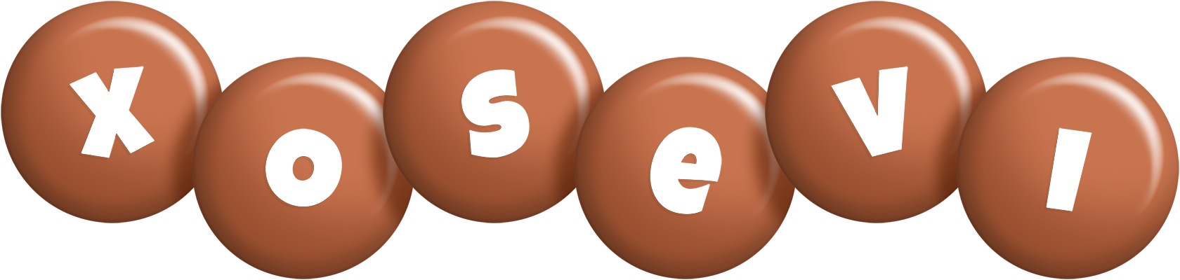 Xosevi candy-brown logo