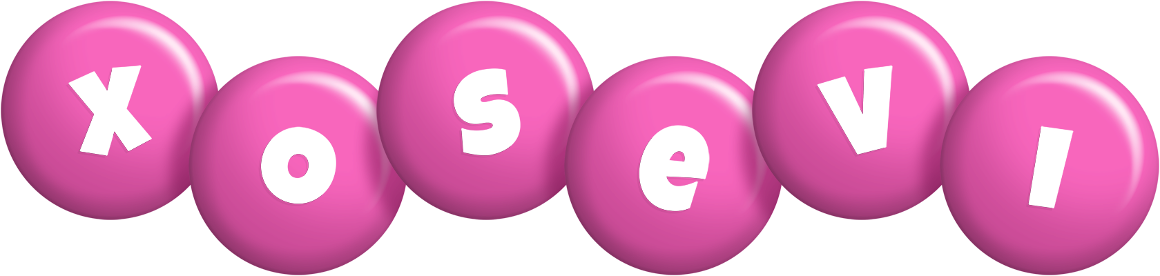 Xosevi candy-pink logo