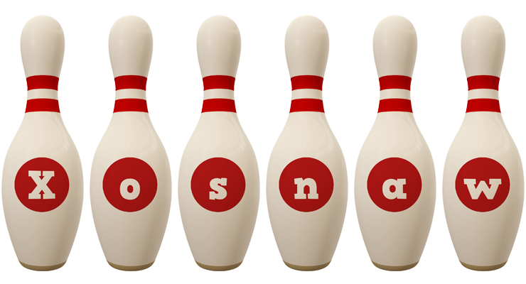 Xosnaw bowling-pin logo