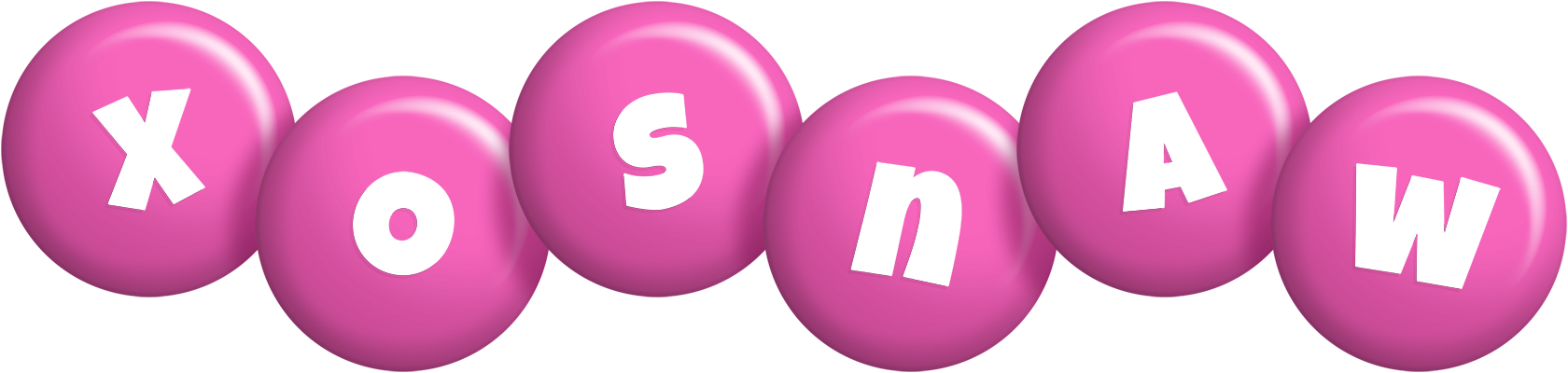 Xosnaw candy-pink logo