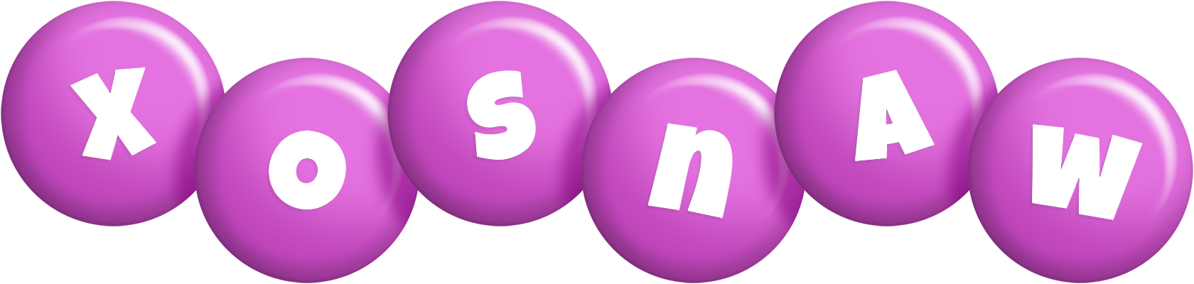 Xosnaw candy-purple logo