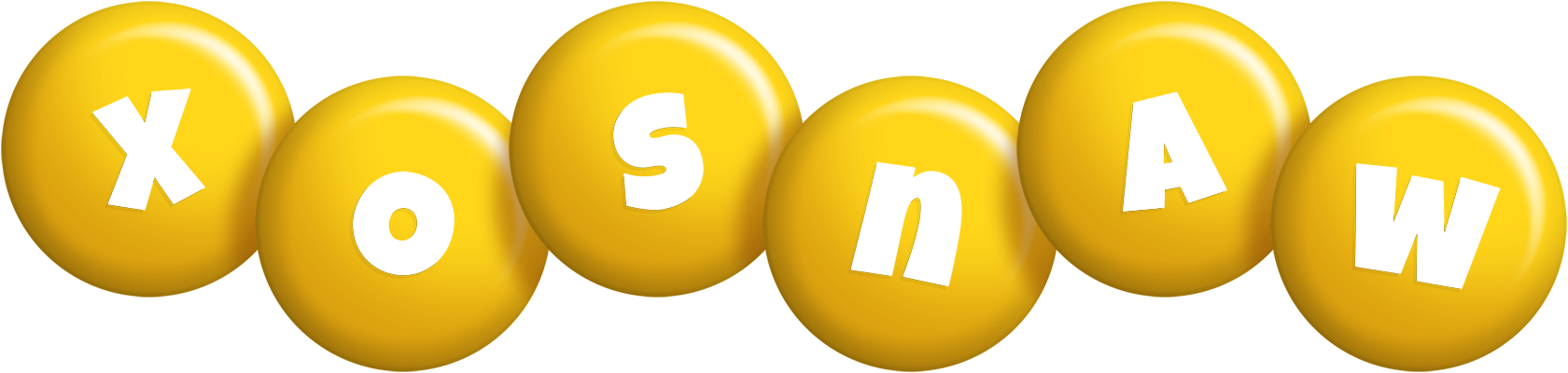 Xosnaw candy-yellow logo