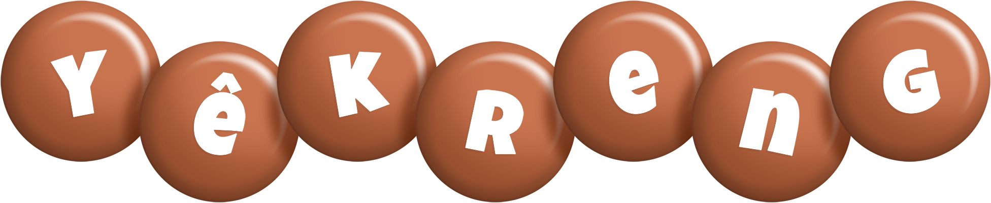 Yêkreng candy-brown logo