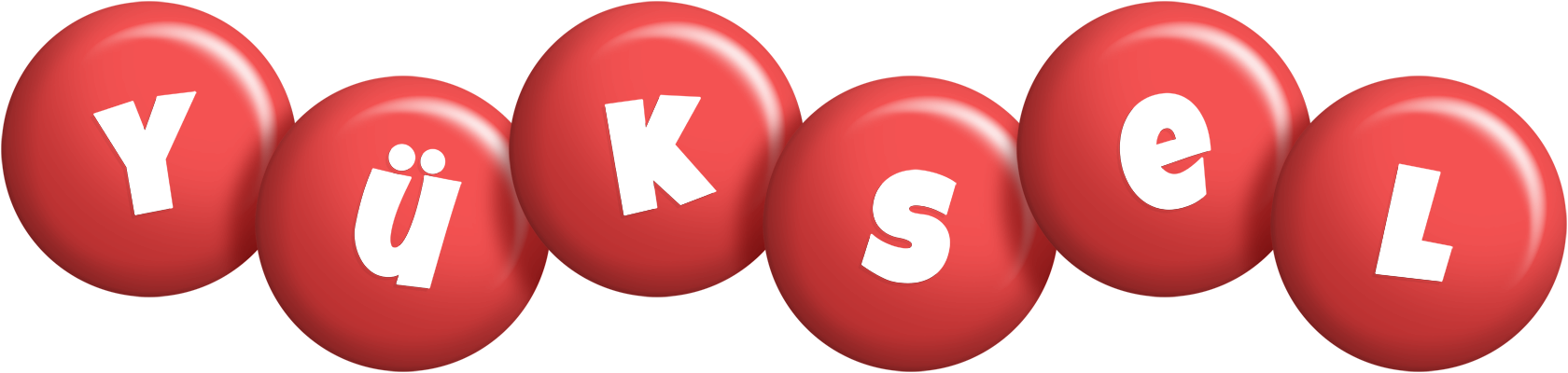 Yüksel candy-red logo