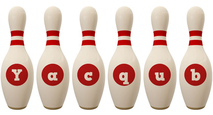 Yacqub bowling-pin logo